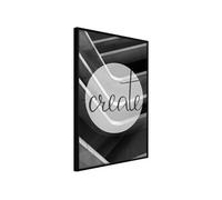 Affiche Murale Encadrée "Create" 21 x 30 cm Noir