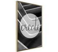 Affiche Murale Encadrée "Create" 21 x 30 cm Or