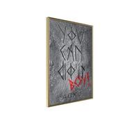 Affiche Murale Encadrée "Daily Dose of Motivation" 21 x 30 cm Or