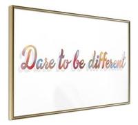 Affiche Murale Encadrée "Dare to Be Yourself" 60 x 40 cm Or Multicolore G