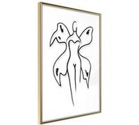 Affiche Murale Encadrée "Delicate Feminity" 30 x 42 cm Or G