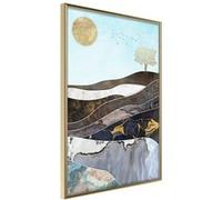 Affiche Murale Encadrée Depth of the Interior 30 x 42 cm Or