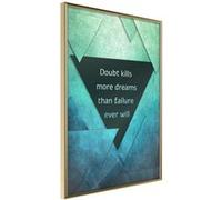 Affiche Murale Encadrée "Doubts II" 30 x 42 cm Or G