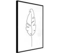 Affiche Murale Encadrée Drawn with One Line 21 x 30 cm Noir NOIR