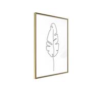 Affiche Murale Encadrée "Drawn with One Line" 21 x 30 cm Or G