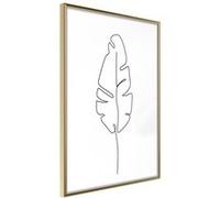 Affiche Murale Encadrée Drawn with One Line 21 x 30 cm Or
