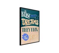 Affiche Murale Encadrée Dreams Know the Way 21 x 30 cm Noir