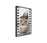 Affiche Murale Encadrée "Dressed Up Cat" 21 x 30 cm Noir