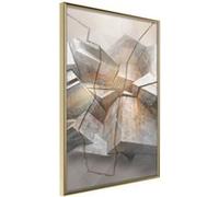 Affiche Murale Encadrée Earthquake 21 x 30 cm Or