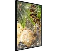 Image encadrée Artgeist Poster et affiche - Fairy-Tale Peacock in the Jungle - 30x45 (20376)