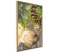 Image encadrée Artgeist Poster et affiche - Fairy-Tale Peacock in the Jungle - 40x60 (20384)