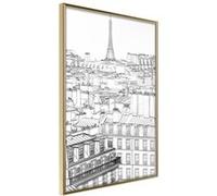 Affiche Murale Encadrée "Fashion Capital" 30 x 42 cm Or Multicolore G