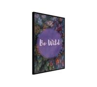 Affiche Murale Encadrée Find Wildness in Yourself 21 x 30 cm Noir NOIR