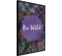 Affiche Murale Encadrée Find Wildness in Yourself 21 x 30 cm Noir NOIR