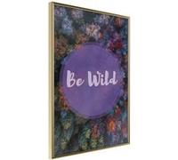 Affiche Murale Encadrée "Find Wildness in Yourself" 30 x 42 cm Or Multicolore G