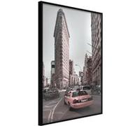 Affiche Murale Encadrée "Flatiron Building" 30 x 42 cm Noir