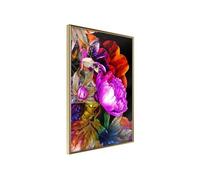 Affiche Murale Encadrée Flower Sonata II 30 x 42 cm Or