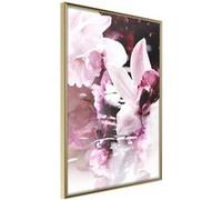 Affiche Murale Encadrée Flowers on the Water 21 x 30 cm Or