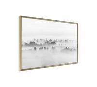 Affiche Murale Encadrée "Fog Over the Forest" 90 x 60 cm Or