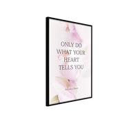 Affiche Murale Encadrée Follow Your Heart I 21 x 30 cm Noir