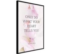 Affiche Murale Encadrée Follow Your Heart I 21 x 30 cm Noir