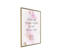 Affiche Murale Encadrée Follow Your Heart I 21 x 30 cm Or
