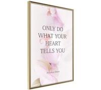 Affiche Murale Encadrée Follow Your Heart I 30 x 42 cm Or