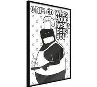 Affiche Murale Encadrée Follow Your Heart II 21 x 30 cm Noir