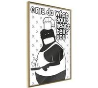Affiche Murale Encadrée Follow Your Heart II 30 x 42 cm Or
