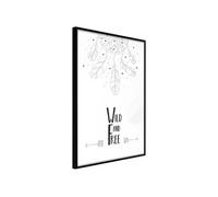 Affiche Murale Encadrée "Free Spirit" 30 x 42 cm Noir
