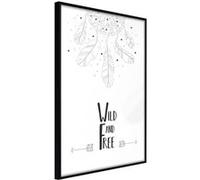 Affiche Murale Encadrée "Free Spirit" 30 x 42 cm Noir