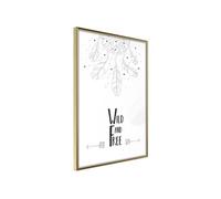Affiche Murale Encadrée "Free Spirit" 30 x 42 cm Or
