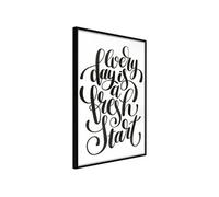 Affiche Murale Encadrée Fresh Start 30 x 42 cm Noir NOIR