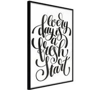 Affiche Murale Encadrée "Fresh Start" 30 x 42 cm Noir NOIR G