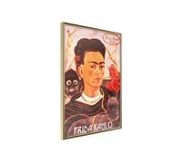Affiche Murale Encadrée "Frida Khalo Self-Portrait" 30 x 42 cm Or