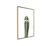 Affiche Murale Encadrée "Funny Cactus I" 21 x 30 cm Or