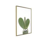 Affiche Murale Encadrée "Funny Cactus III" 21 x 30 cm Or