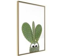 Affiche Murale Encadrée "Funny Cactus III" 21 x 30 cm Or Multicolore G