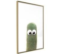 Affiche Murale Encadrée "Funny Cactus IV" 30 x 42 cm Or G