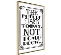 Affiche Murale Encadrée "Future" 40 x 60 cm Or G