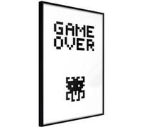 Affiche Murale Encadrée Game Over 30 x 42 cm Noir