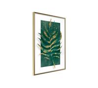 Affiche Murale Encadrée "Gilded Palm Leaf" 30 x 42 cm Or