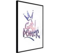Affiche Murale Encadrée Girl Power 30 x 42 cm Noir NOIR