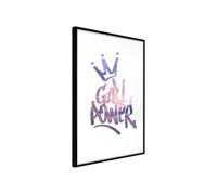 Affiche Murale Encadrée "Girl Power" 40 x 60 cm Noir