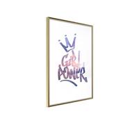 Affiche Murale Encadrée "Girl Power" 40 x 60 cm Or