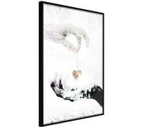 Affiche Murale Encadrée Give Me Your Heart 30 x 42 cm Noir