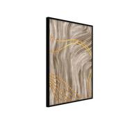 Affiche Murale Encadrée "Golden Path" 30 x 42 cm Noir