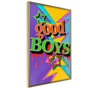 Affiche Murale Encadrée "Good Boys" 21 x 30 cm Or G