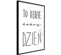 Affiche Murale Encadrée Good Day 30 x 42 cm Noir NOIR G