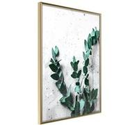Affiche Murale Encadrée "Green Element" 30 x 42 cm Or